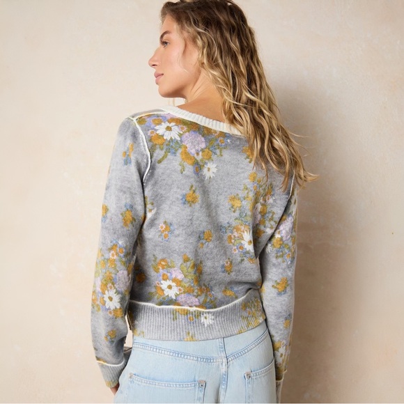 Natural Life Your Everything Cardigan Sweater | English Garden Charcoal | XS - Picture 3 of 8